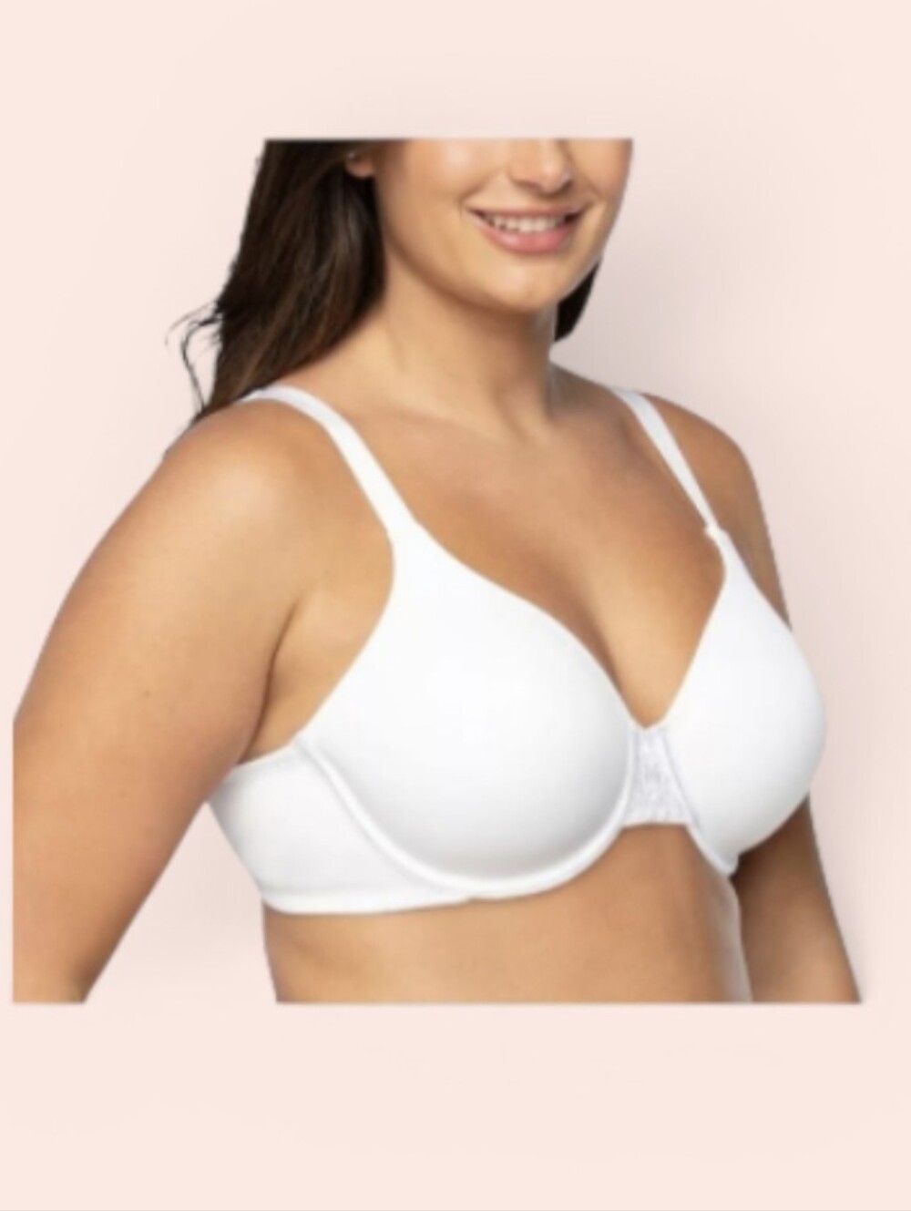 new Vanity Fair Classic star White Beauty Back Molded Cup T Shirt Bra NWT Sz 44B